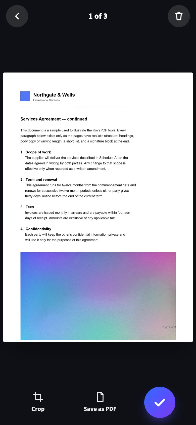 Halaman yang sama sebagai halaman PDF yang lurus dan bersih